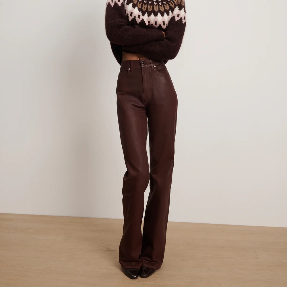 Crosbie High Rise Wide Leg Pant (Raisin)